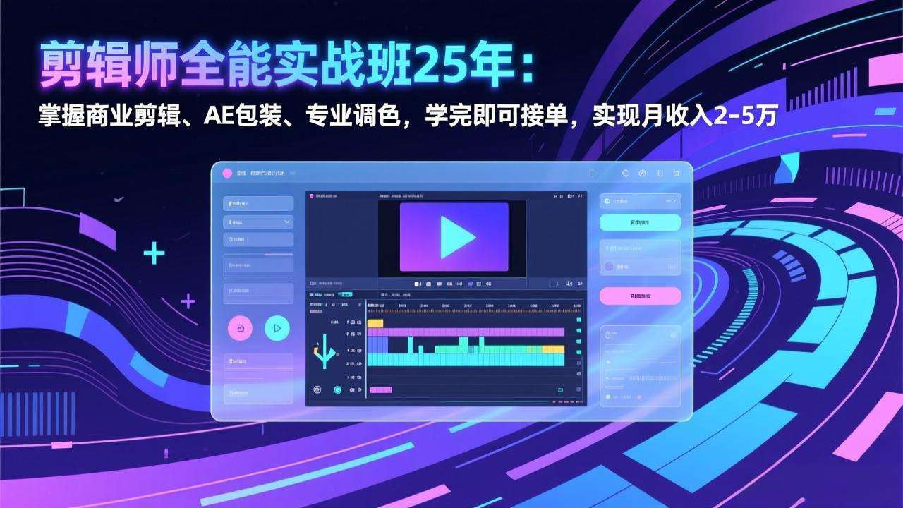 （17294期）剪辑师全能实战班25年：掌握商业剪辑、AE包装、专业调色，学完即可接单，实现月收入2-5万网创吧-网创项目资源站-副业项目-创业项目-搞钱项目网创吧