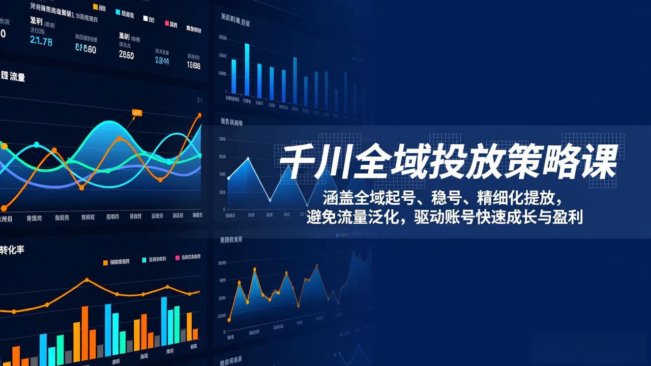 （17285期）千川全域投放策略课：涵盖全域起号、稳号、精细化投放，避免流量泛化，驱动账号快速成长与盈利网创吧-网创项目资源站-副业项目-创业项目-搞钱项目网创吧