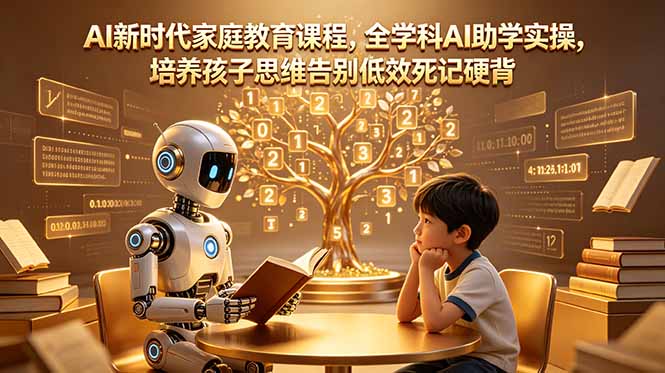 (18745期)AI新时代家庭教育课程,全学科AI助学实操,培养孩子思维告别低效死记硬背网创吧-网创项目资源站-副业项目-创业项目-搞钱项目网创吧
