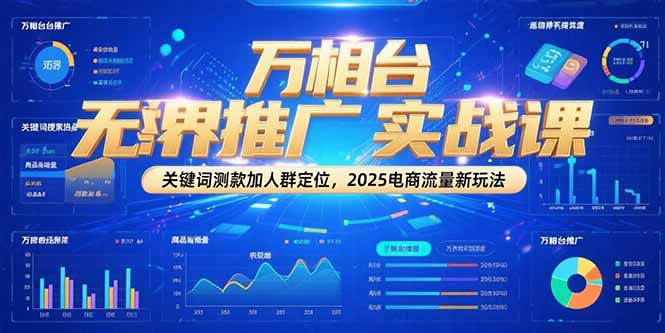 (15192期)万相台无界推广实战课,关键词测款加人群定位,2025电商流量新玩法网创吧-网创项目资源站-副业项目-创业项目-搞钱项目网创吧
