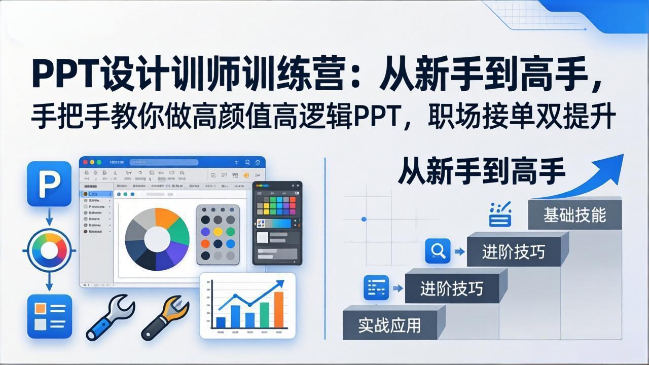 (17886期)PPT设计训师训练营:从新手到高手,手把手教你做高颜值高逻辑PPT,职场接单双提升网创吧-网创项目资源站-副业项目-创业项目-搞钱项目网创吧