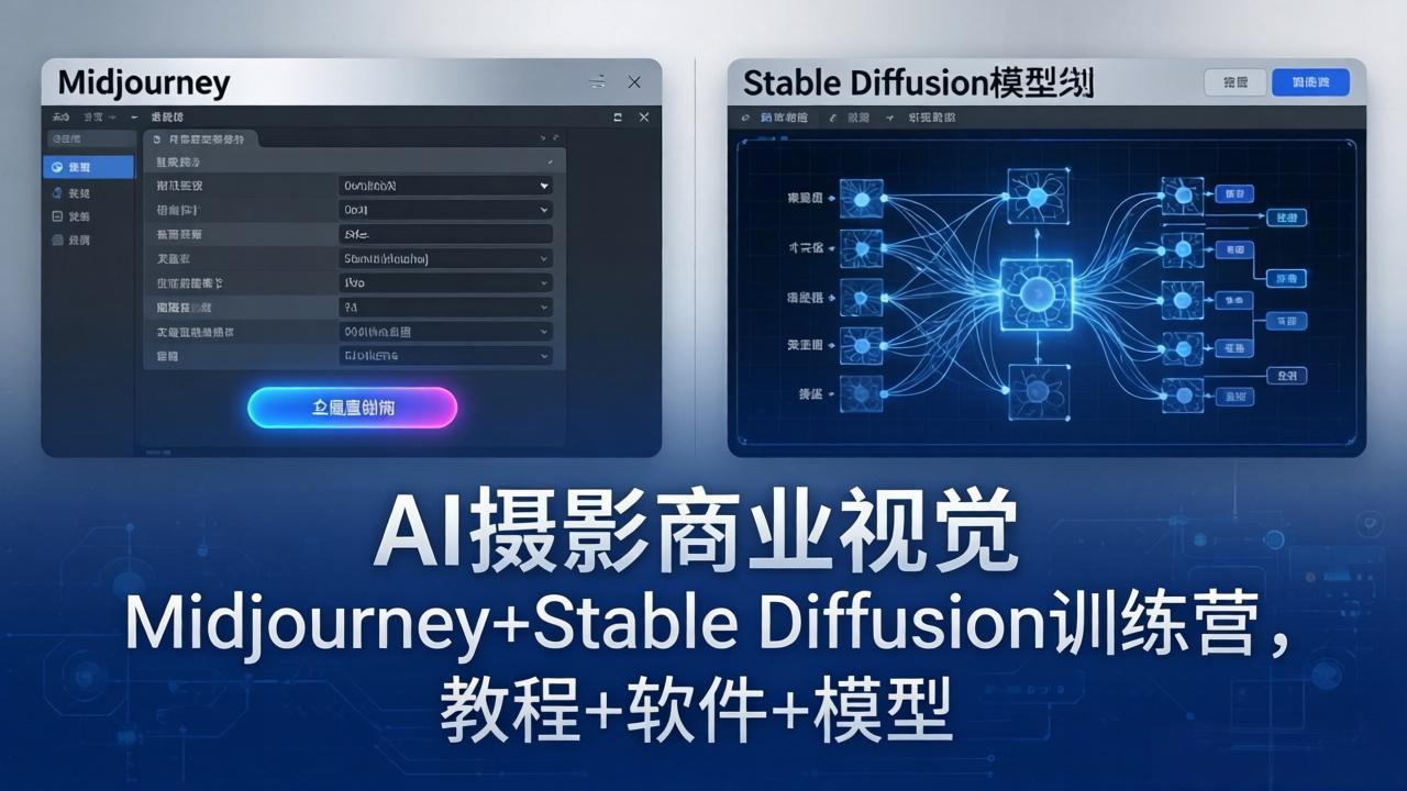 (18271期)AI摄影商业视觉Midjourney+Stable Diffusion训练营,教程+软件+模型网创吧-网创项目资源站-副业项目-创业项目-搞钱项目网创吧