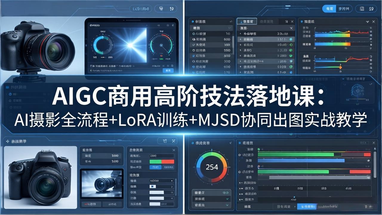 (18254期)AIGC商用高阶技法落地课:AI摄影全流程+LoRA训练+MJSD协同出图实战教学网创吧-网创项目资源站-副业项目-创业项目-搞钱项目网创吧