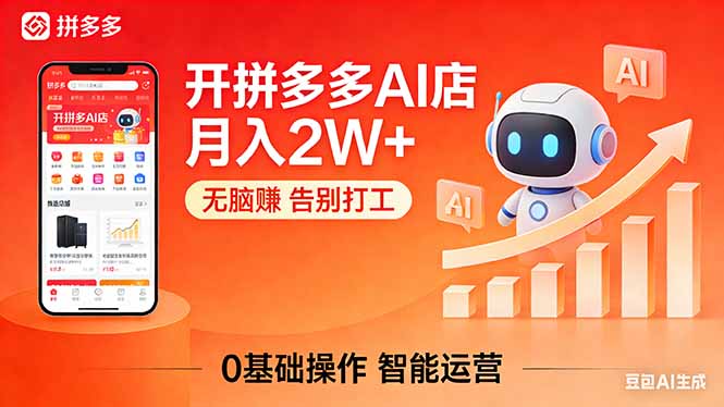 (17947期)开一家拼多多AI店,月入2W+,无脑赚,告别打工,附SOP手册网创吧-网创项目资源站-副业项目-创业项目-搞钱项目网创吧