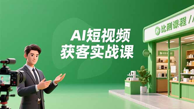 (16747期)AI短视频获客实战课,数字人创作、实体行业应用、精准引流,30天获取客源月入6万+网创吧-网创项目资源站-副业项目-创业项目-搞钱项目网创吧