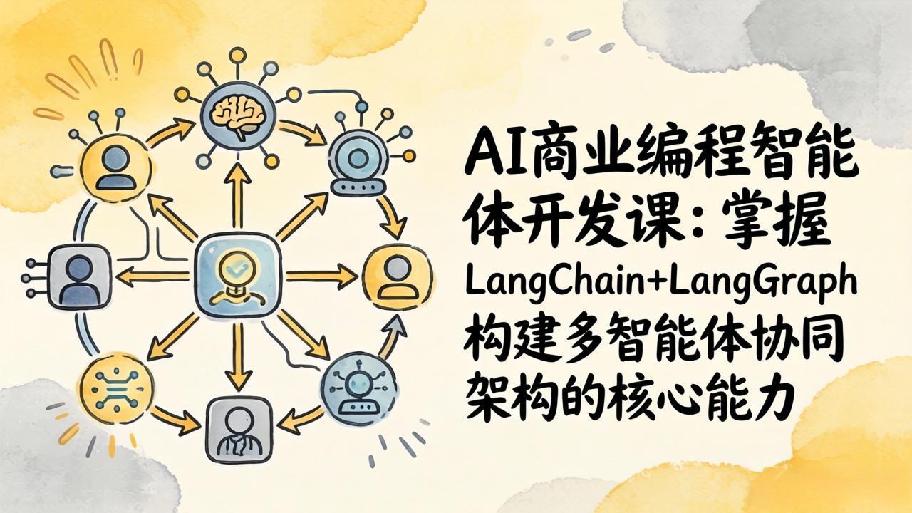 (17608期)AI商业编程智能体开发课:掌握LangChain+LangGraph构建多智能体协同架构的核心能力网创吧-网创项目资源站-副业项目-创业项目-搞钱项目网创吧