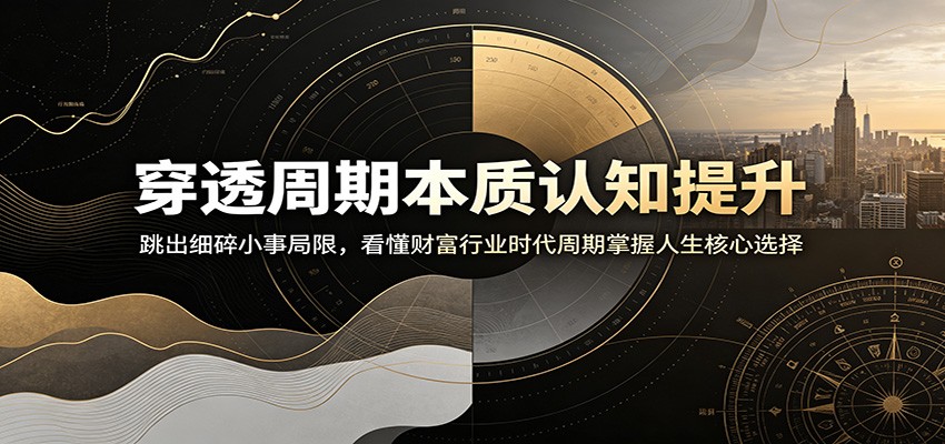 穿透周期本质认知提升：跳出细碎小事局限，看懂财富行业时代周期掌握人生核心选择网创吧-网创项目资源站-副业项目-创业项目-搞钱项目网创吧