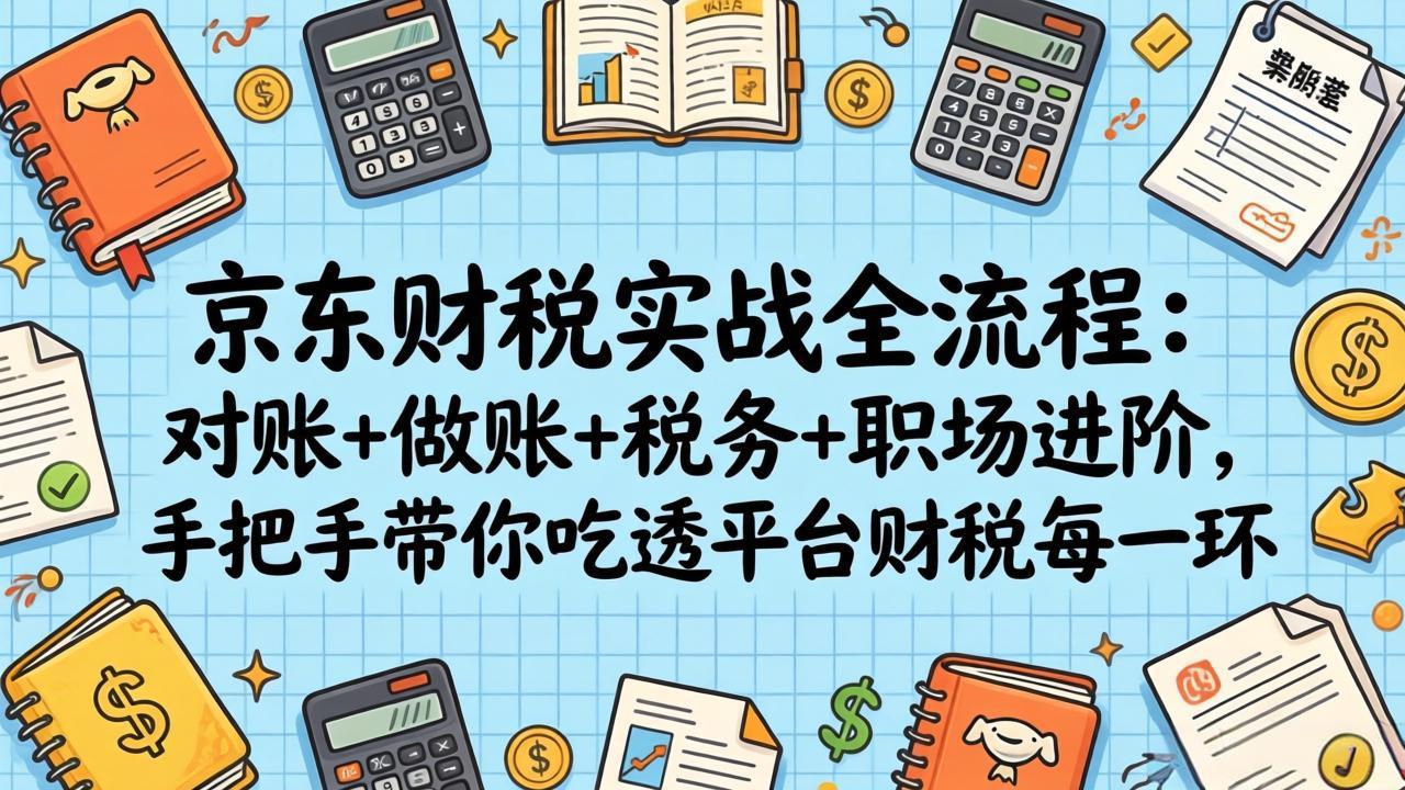 （17675期）京东财税实战全流程：对账+做账+税务+职场进阶，手把手带你吃透平台财税每一环网创吧-网创项目资源站-副业项目-创业项目-搞钱项目网创吧