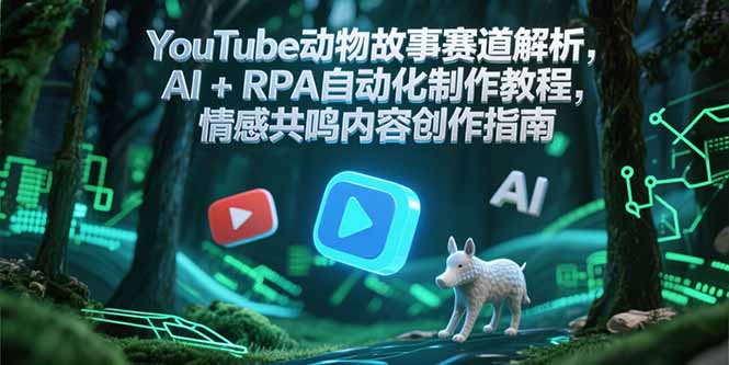 (15174期)YouTube动物故事赛道解析,AI+RPA自动化制作教程,情感共鸣内容创作指南网创吧-网创项目资源站-副业项目-创业项目-搞钱项目网创吧