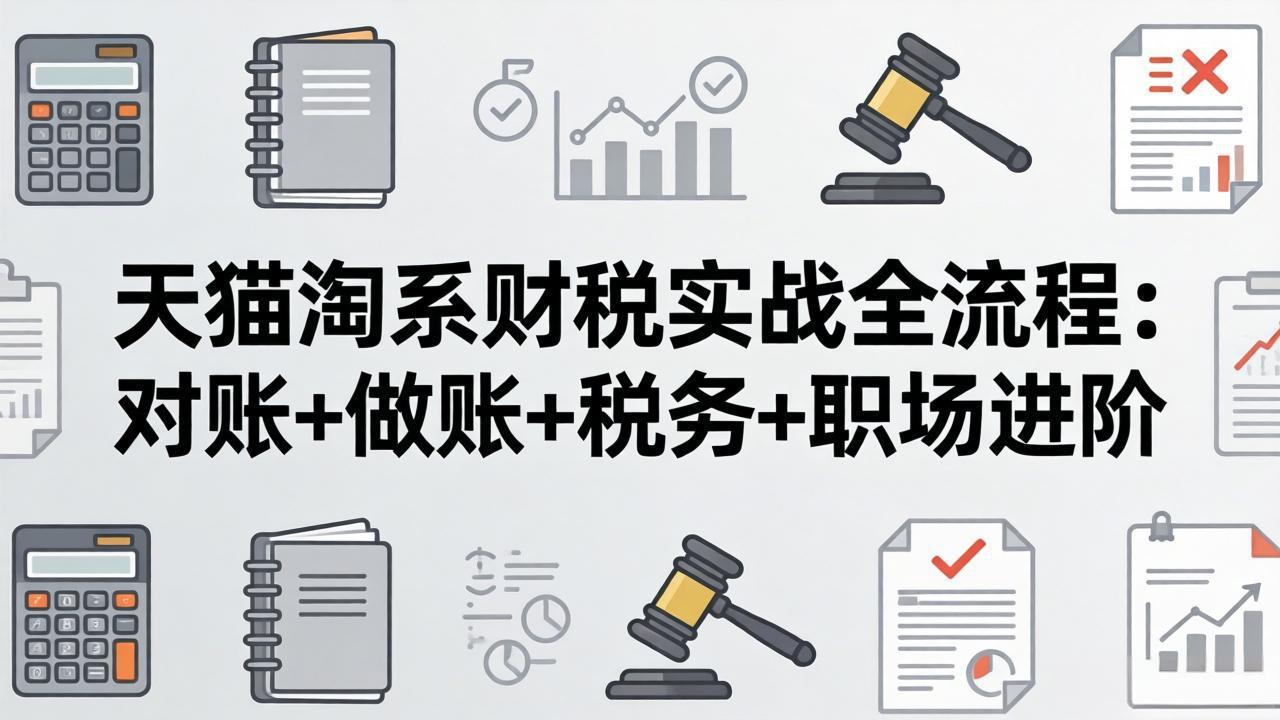 (17676期)天猫淘系财税实战全流程:对账+做账+税务+职场进阶,手把手吃透平台财税每一环网创吧-网创项目资源站-副业项目-创业项目-搞钱项目网创吧