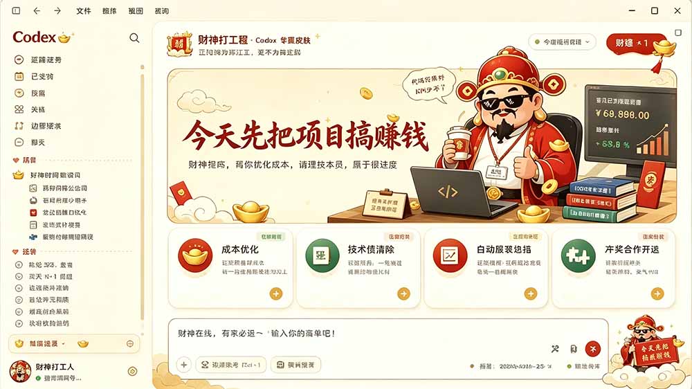 （19432期）闲鱼售卖99元的Codex皮肤包，GitHub 免费开源了！让你的codex变成精美界面 Codex Dream Skin网创吧-网创项目资源站-副业项目-创业项目-搞钱项目网创吧