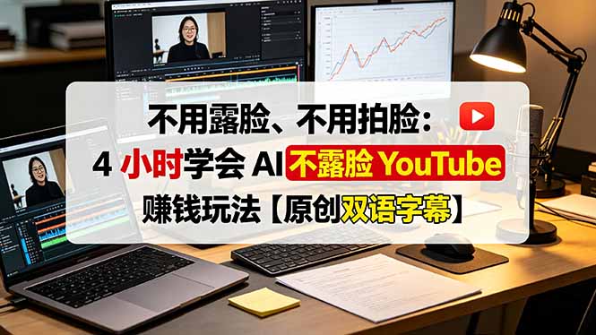 (19161期)不用露脸、不用拍脸:4 小时学会 AI 不露脸 YouTube 赚钱玩法【原创双语字幕】网创吧-网创项目资源站-副业项目-创业项目-搞钱项目网创吧
