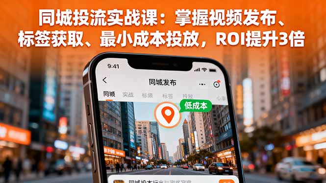 (16172期)同城投流实战课:掌握视频发布、标签获取、最小成本投放,ROI提升3倍网创吧-网创项目资源站-副业项目-创业项目-搞钱项目网创吧