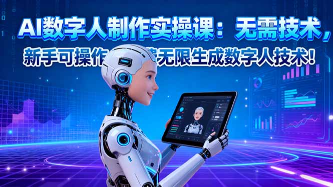 （16376期）AI数字人制作实操课：无需技术，新手可操作，免费无限生成数字人技术！网创吧-网创项目资源站-副业项目-创业项目-搞钱项目网创吧