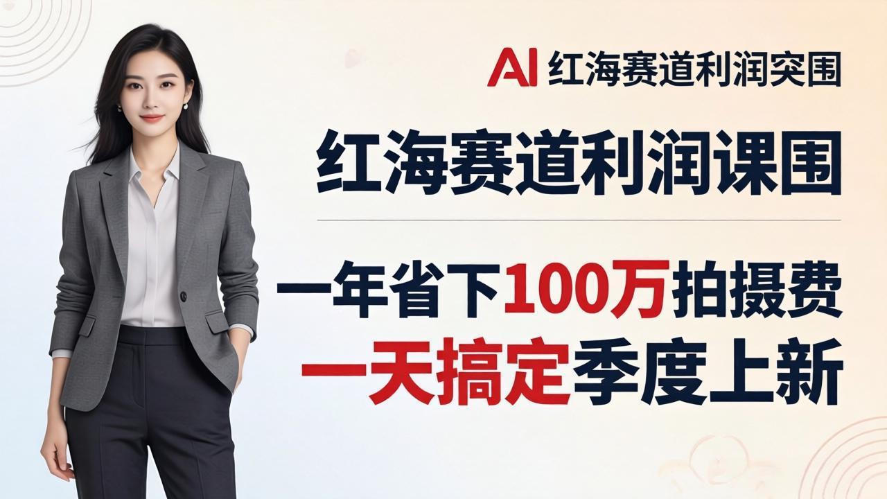 (17884期)服装老板AI模特图课:一年省下100万拍摄费,一天搞定季度上新,红海赛道利润突围网创吧-网创项目资源站-副业项目-创业项目-搞钱项目网创吧