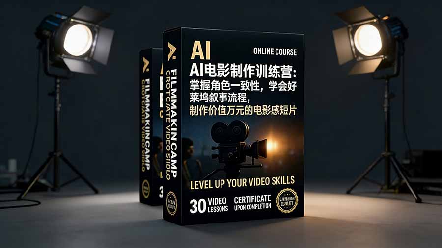(17223期)AI电影制作训练营:掌握角色一致性,学会好莱坞叙事流程,制作价值万元的电影感短片网创吧-网创项目资源站-副业项目-创业项目-搞钱项目网创吧