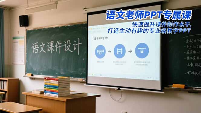 (16596期)语文老师PPT专属课:快速提升课件制作水平,打造生动有趣的专业级教学PPT网创吧-网创项目资源站-副业项目-创业项目-搞钱项目网创吧