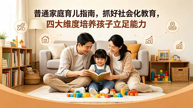 （18755期）付费文章：普通家庭育儿指南，抓好社会化教育，四大维度培养孩子立足能力网创吧-网创项目资源站-副业项目-创业项目-搞钱项目网创吧