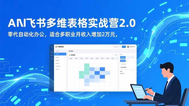 (16587期)AI+飞书多维表格实战营2.0:零代码自动化办公,适合多职业月收入增加2万元网创吧-网创项目资源站-副业项目-创业项目-搞钱项目网创吧