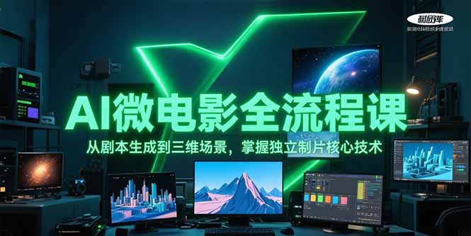 (15195期)AI微电影全流程课,从剧本生成到三维场景,掌握独立制片核心技术网创吧-网创项目资源站-副业项目-创业项目-搞钱项目网创吧