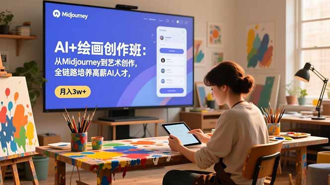 (16597期)AI+绘画创作班:从Midjourney到艺术创作,全链路培养高薪AI人才,月入3w+网创吧-网创项目资源站-副业项目-创业项目-搞钱项目网创吧