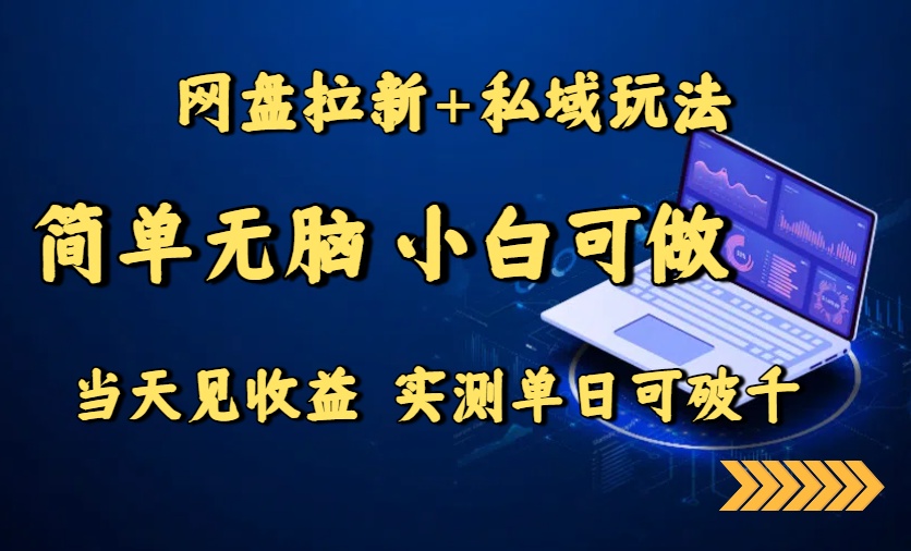 （15744期）网盘拉新+私域玩法，简单无脑，小白可做，当天见收益，实测单日可破千网创吧-网创项目资源站-副业项目-创业项目-搞钱项目网创吧