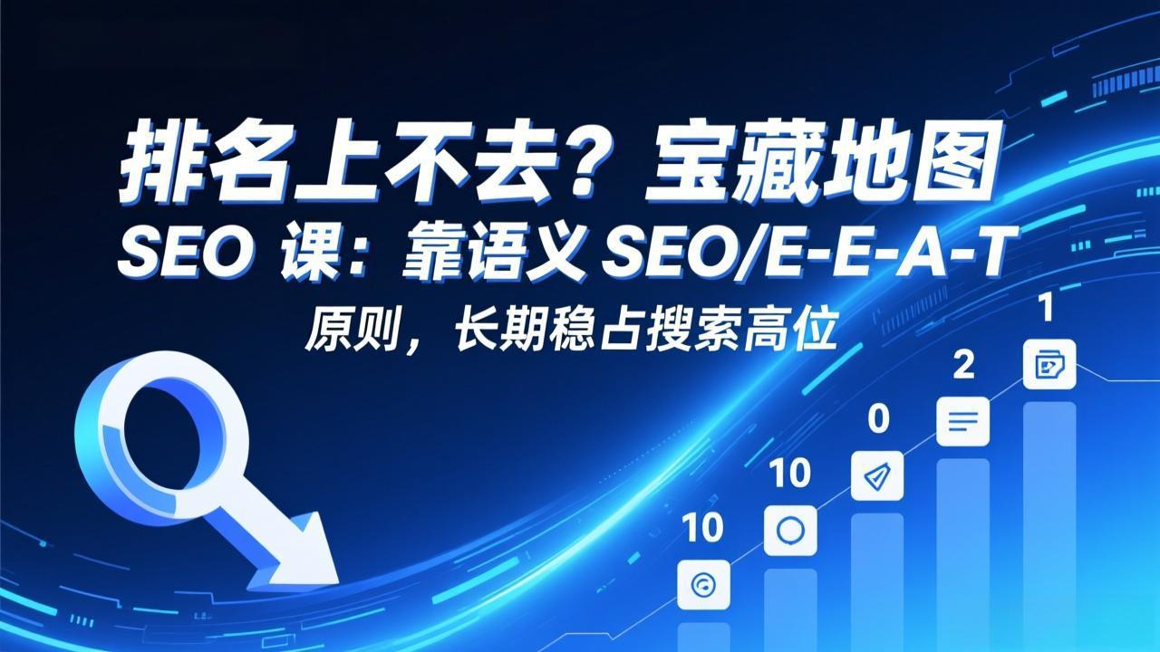 (17460期)排名上不去?宝藏地图 SEO 课:靠语义 SEO+E-E-A-T 原则,长期稳占搜索高位网创吧-网创项目资源站-副业项目-创业项目-搞钱项目网创吧
