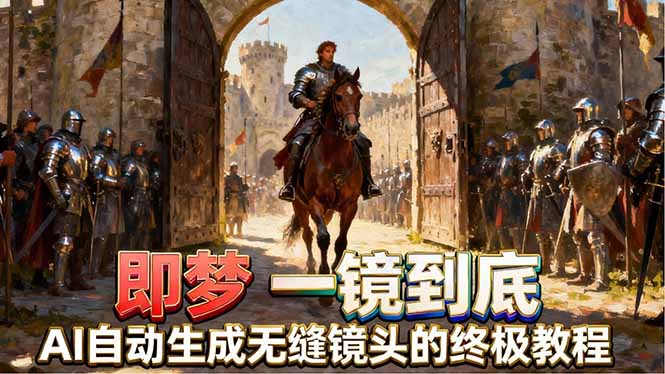 (18241期)即梦AI一镜到底终极教程,智能补帧+运镜技巧,AI自动生成无缝丝滑长镜头高效出片网创吧-网创项目资源站-副业项目-创业项目-搞钱项目网创吧