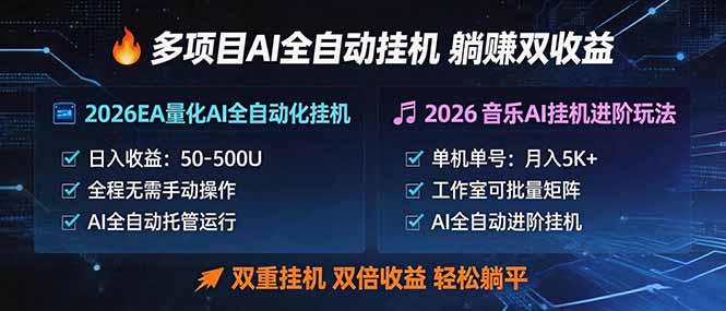 (18380期)多项目AI自动挂机玩法:双重挂机,双倍收益,轻松躺平网创吧-网创项目资源站-副业项目-创业项目-搞钱项目网创吧