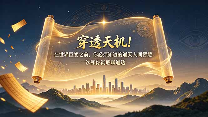 (19063期)付费文章:穿透天机!在世界巨变之前,你必须知道的通天人间智慧 一次和你彻底聊通透网创吧-网创项目资源站-副业项目-创业项目-搞钱项目网创吧