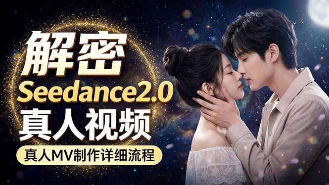 (18289期)Seedance 2.0电影级真人 MV全流程拆解:提示词、运镜、粒子特效,手把手实操网创吧-网创项目资源站-副业项目-创业项目-搞钱项目网创吧