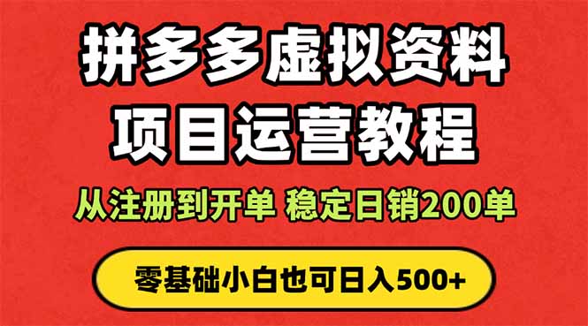 (16220期)拼多多开店运营课程: 蓝海变现玩法,轻松实现睡后收入 零基础小白也可...网创吧-网创项目资源站-副业项目-创业项目-搞钱项目网创吧