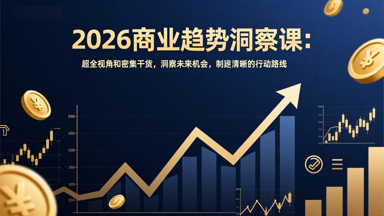 (17329期)2026商业趋势洞察课:超全视角和密集干货,洞察未来机会,制定清晰的行动路线网创吧-网创项目资源站-副业项目-创业项目-搞钱项目网创吧