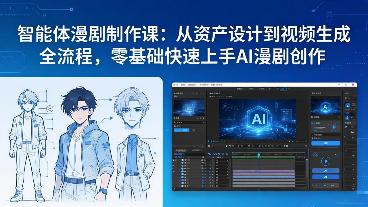 (17709期)智能体漫剧制作课:从资产设计到视频生成全流程,零基础快速上手AI漫剧创作网创吧-网创项目资源站-副业项目-创业项目-搞钱项目网创吧