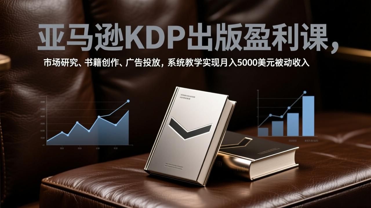 （17295期）亚马逊KDP出版盈利课，市场研究、书籍创作、广告投放，系统教学实现月入5000美元被动收入网创吧-网创项目资源站-副业项目-创业项目-搞钱项目网创吧