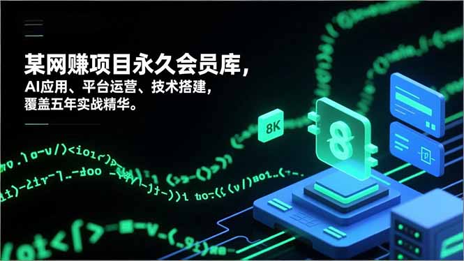 (16790期)网赚项目永久会员库,AI应用、平台运营、技术搭建,覆盖五年实战精华网创吧-网创项目资源站-副业项目-创业项目-搞钱项目网创吧