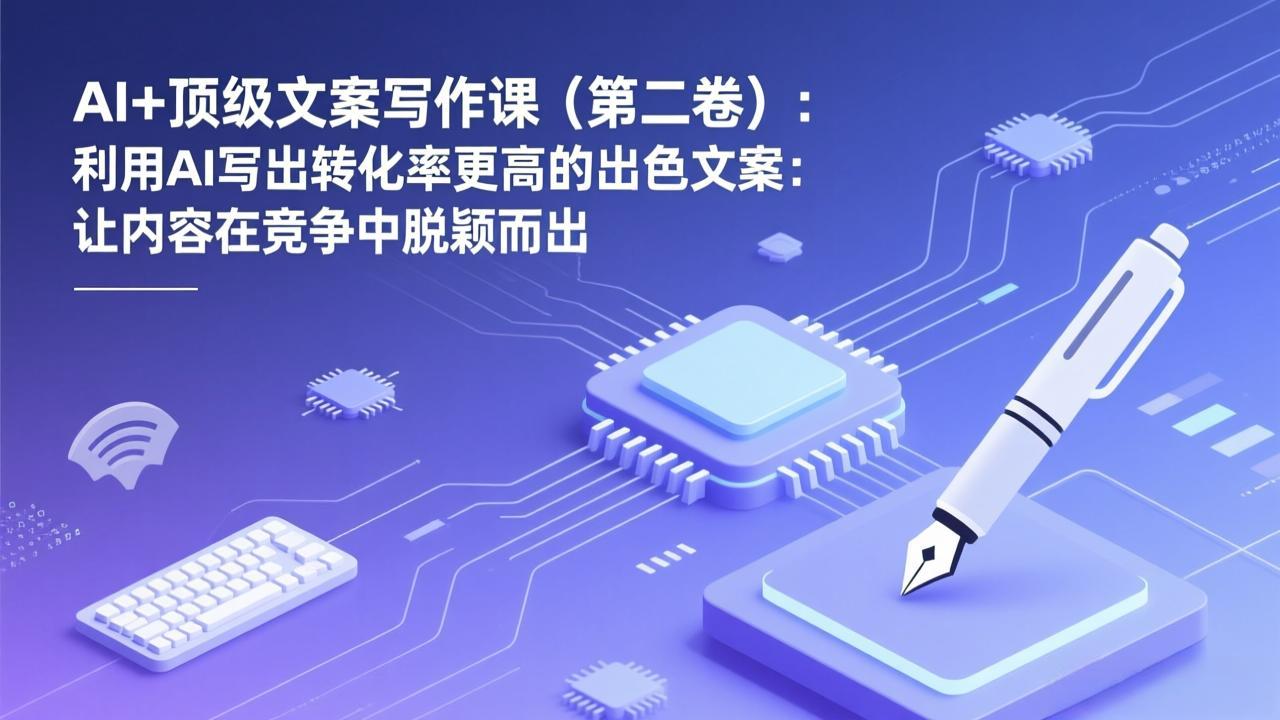 (17382期)AI+顶级文案写作课(第二卷):利用AI写出转化率更高的出色文案:让内容在竞争中脱颖而出网创吧-网创项目资源站-副业项目-创业项目-搞钱项目网创吧