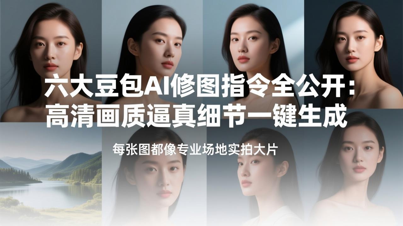 (17481期)六大豆包AI修图指令全公开:高清画质逼真细节一键生成,每张图都像专业场地实拍大片网创吧-网创项目资源站-副业项目-创业项目-搞钱项目网创吧