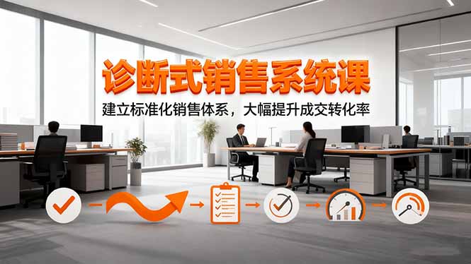 (16435期)诊断式销售系统课,建立标准化销售体系,大幅提升成交转化率网创吧-网创项目资源站-副业项目-创业项目-搞钱项目网创吧