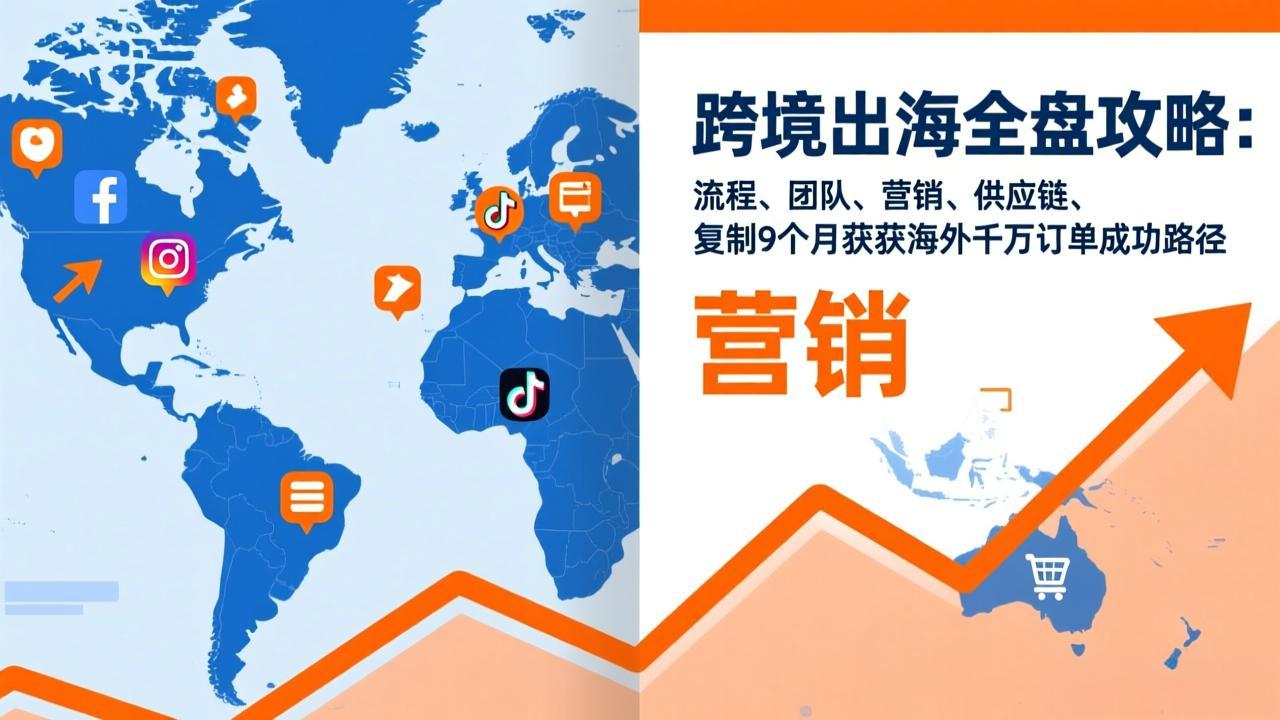 (17099期)跨境出海全盘攻略:流程,团队,营销,供应链,复制9个月斩获海外千万订单成功路径网创吧-网创项目资源站-副业项目-创业项目-搞钱项目网创吧