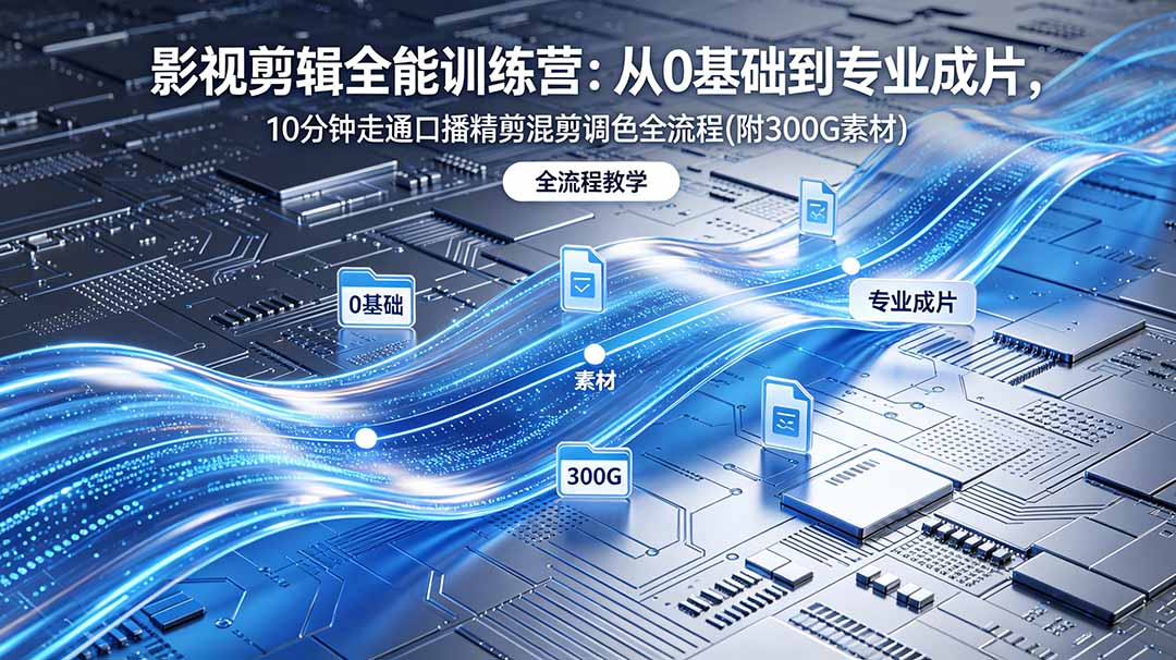 (18664期)2026影视剪辑全能实战课|0基础到专业成片,全流程教学,高清带300G素材网创吧-网创项目资源站-副业项目-创业项目-搞钱项目网创吧