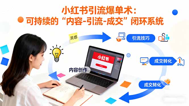 (16362期)小红书引流爆单术:构建一套低成本 可持续的“内容-引流-成交”闭环系统网创吧-网创项目资源站-副业项目-创业项目-搞钱项目网创吧