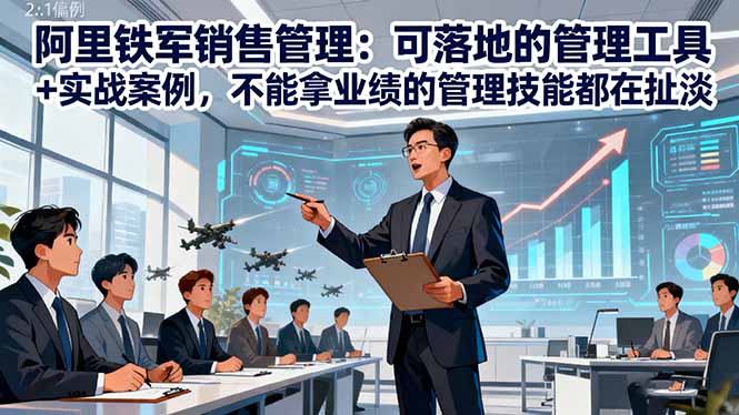 (16436期)阿里铁军销售管理:可落地的管理工具+实战案例,不能拿业绩的管理都在扯淡网创吧-网创项目资源站-副业项目-创业项目-搞钱项目网创吧