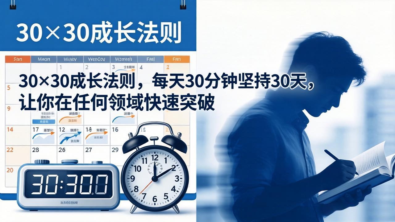 (18057期)付费文章:30×30成长法则,每天30分钟坚持30天,让你在任何领域快速突破网创吧-网创项目资源站-副业项目-创业项目-搞钱项目网创吧