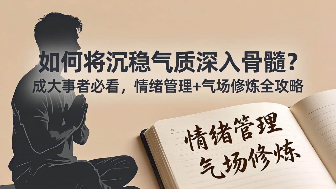 (18058期)付费文章:如何将沉稳气质深入骨髓?成大事者必看,情绪管理+气场修炼全攻略网创吧-网创项目资源站-副业项目-创业项目-搞钱项目网创吧