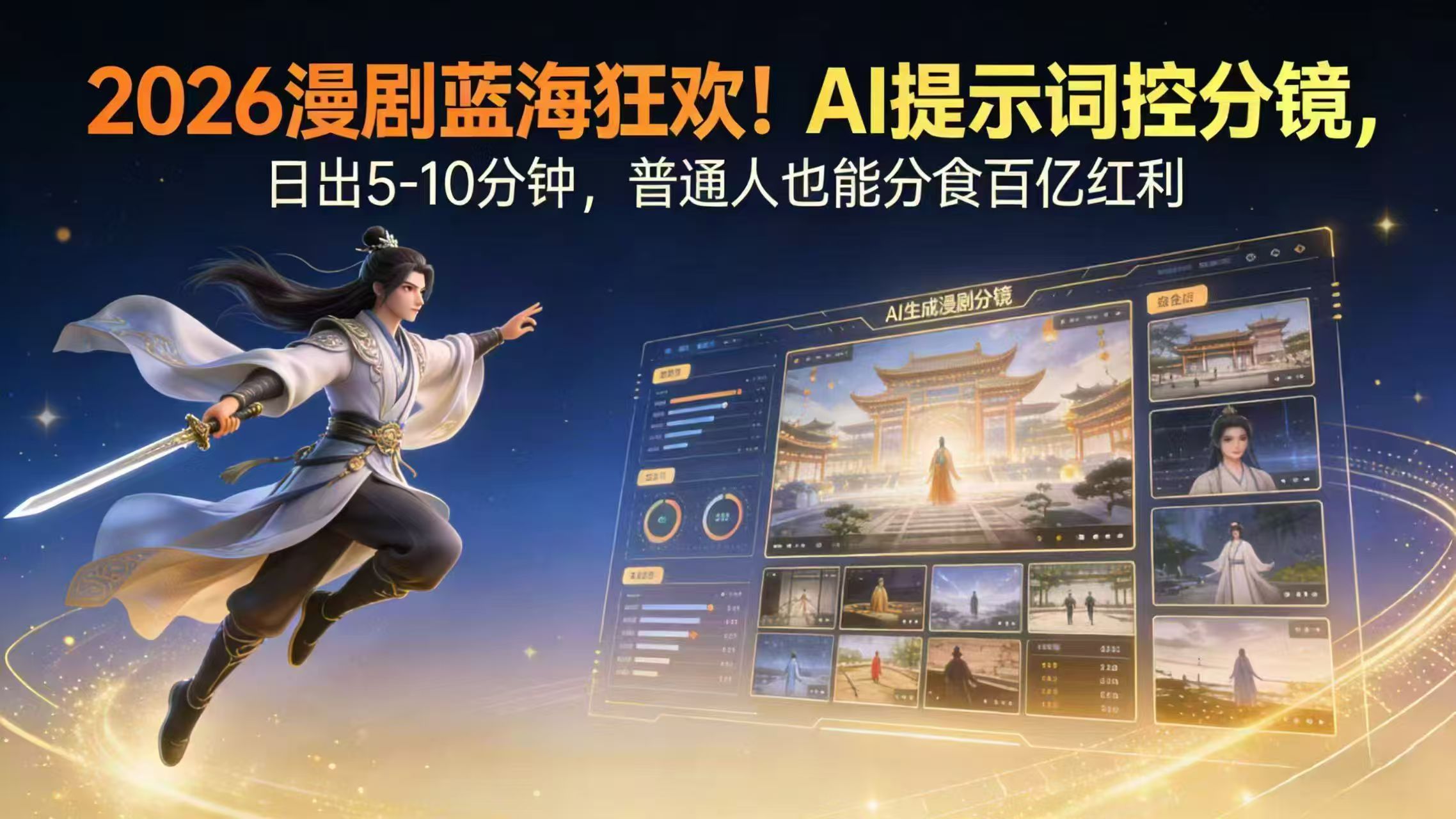 (17734期)2026漫剧红利实锤! AI 提示词控分镜, 普通人也能轻松月入过万网创吧-网创项目资源站-副业项目-创业项目-搞钱项目网创吧