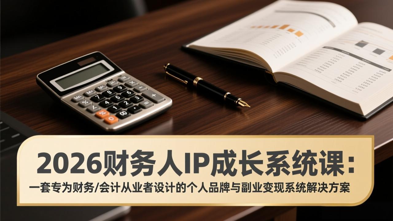 (17339期)2026财务人IP成长系统课:一套专为财务/会计从业者设计的个人品牌与副业变现系统解决方案网创吧-网创项目资源站-副业项目-创业项目-搞钱项目网创吧