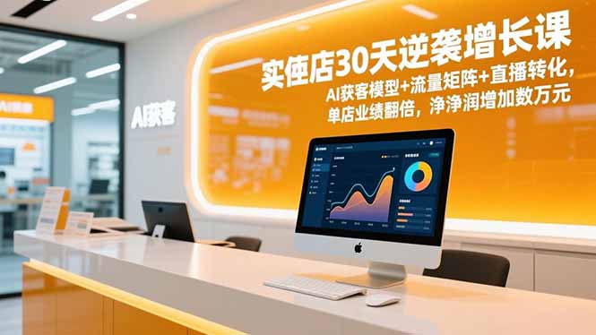 (16793期)实体店30天逆袭增长课,AI获客模型+流量矩阵+直播转化,单店业绩翻倍,净利润增加数万元网创吧-网创项目资源站-副业项目-创业项目-搞钱项目网创吧