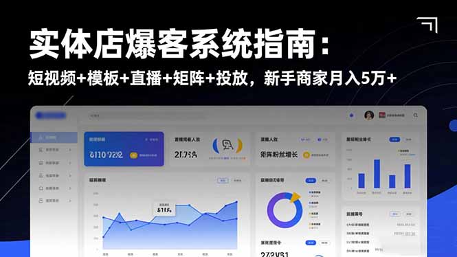 (16541期)实体店爆客系统指南:短视频+模板+直播+矩阵+投放,新手商家月入5万+网创吧-网创项目资源站-副业项目-创业项目-搞钱项目网创吧