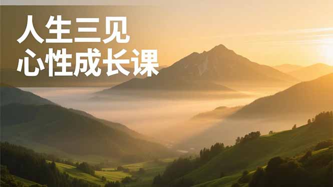 (16897期)人生三见心性成长课,见天地众生自己,搞透人性安顿身心,活出清晰自我,内在富足无价网创吧-网创项目资源站-副业项目-创业项目-搞钱项目网创吧